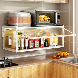 25kg Wall-Mounted Storage Cabinet & Flip-up PC for Kitchen Living Room - Picture 1 of 22