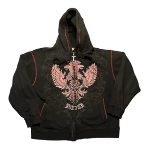 Felpa con cappuccio uomo vintage Y2K AVIREX ricamata baggy goth skater Jesse Pinkman XL - Foto 1 di 4