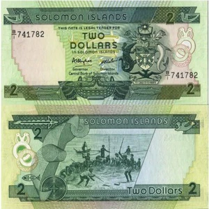 ND (1986) * Banknote Salomonen 2 Dollars "Fishermen" (p13a) FDS - Bild 1 von 1