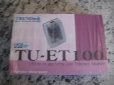 NEW TRENDnet TU-ET 100 USB to 10/100Mbps FAST Ethernet Adapter TU-ET100 HOT SWAP - Image 1 of 4