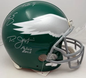 Eagles Cunningham McNabb Jaworski mit Insc signiertem TB FS Authentic Helm PSA 124 - Bild 1 von 10
