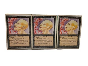 X Three Magic The Gathering MTG Unlimited Sengir Vampire Summon Vampire - Picture 1 of 3