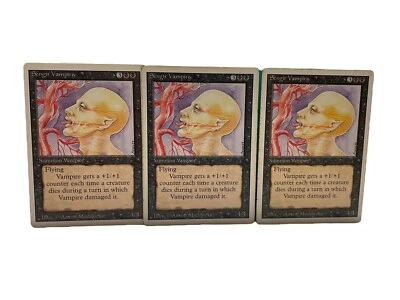 X Three Magic The Gathering MTG Unlimited Sengir Vampire Summon Vampire - Image 1 of 3