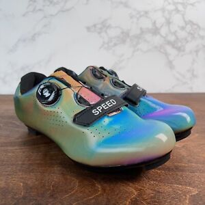 SPEED Color Changing Men's Lock In Cycling Shoes Size 40 Us 7