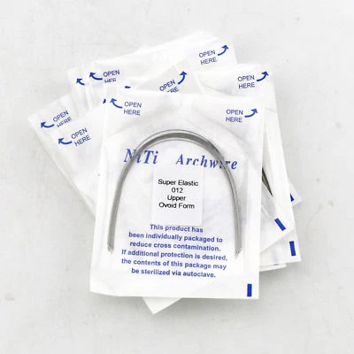 10 paquetes de alambre dental Ortho súper elástico Niti arco redondo ovoide/natural/cuadrado Foto 1 de 4