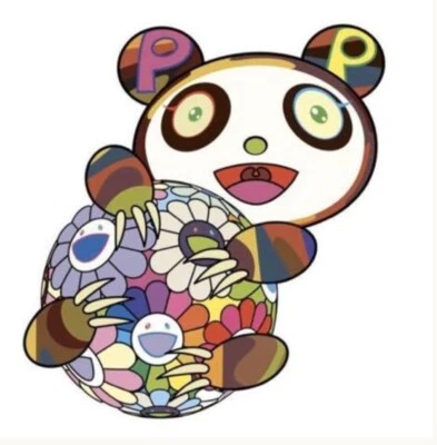 Takashi Murakami Baby Panda umarmt einen Blumenball Druck Autogramm Screen ED100 - Bild 1 von 4