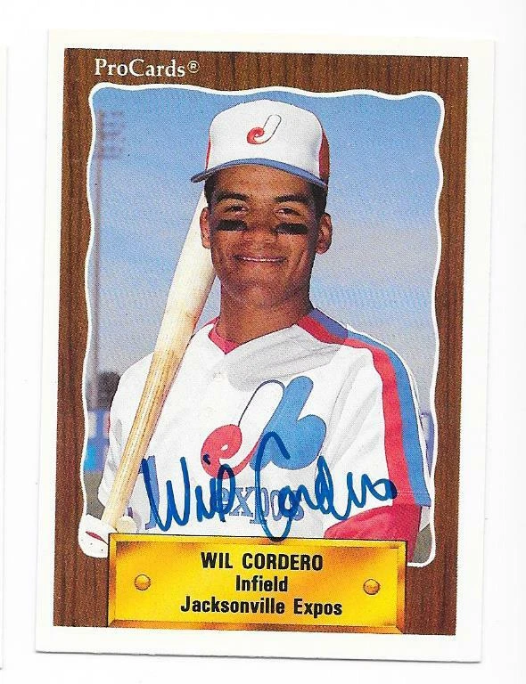 WIL CORDERO 1990 PROCARDS AUTOGRAPHED SIGNED # 1381 JACKSONVILLE EXPOS - Image 1 of 1