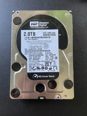 Western Digital WD2001FASS 2TB Caviar Black SATA 3GB/S 7200RPM 64MB Cache - Image 1 of 4