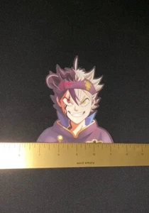 Trébol Negro Asta 3D Lenticular Anime Movimiento Coche Calcomanía Peeker - Imagen 1 de 3