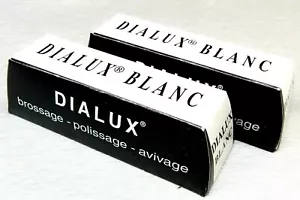 Jewelers White Rouge Dialux French Polishing Compound White Metals Luster 2 Bars - Picture 1 of 9