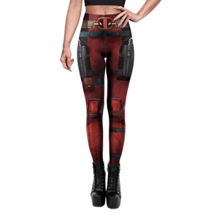 Superhero Deadpool Cosplay Leggings Costume 3D Women Fitness Tight Yoga Pants - Picture 1 of 5