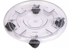 Clear Plastic Plant Caddy Trolley with Lockable Wheels 30cm 70kg Capacity - Picture 1 of 6