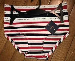 Tommy Hilfiger 3 Pair Hipster Panties Small Logo, Multicolored Spell Out NWT - Picture 1 of 7
