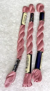 3 MINT Anchor Perle Pearl Cotton #894 Pink Embroidery Floss Vintage Skein - Picture 1 of 4