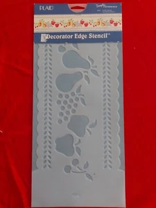 FALL FRUIT HARVEST SIMPLY PLAID DECORATOR EDGE MYLAR PAINT STENCIL NEW 28761 - Picture 1 of 10