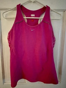 Size M Nike Run Running Dri-FIT Women’s Swoosh Tank Top Pink Gray - Picture 1 of 5