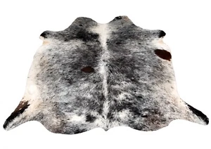 Natürlicher großer schwarz-weißer Kuhfell Teppich - Premium Hair-On Hide - Bild 1 von 10