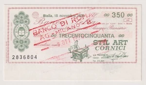 Miniassegni Compensati - 350 Lire Banca Sella - Stil Art - Imagen 1 de 1