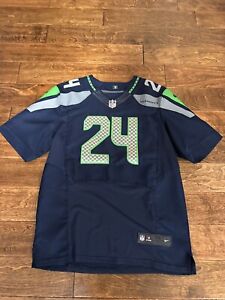 Marshawn Lynch On Field Nike Jersey Size 44 Authentic NFL Sewn Name Plate Number