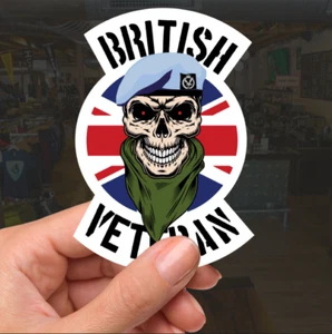 Army Air Corps (AAC) Veteran Waterproof Vinyl Decal/Sticker Skull and Union Jack - Picture 1 of 6