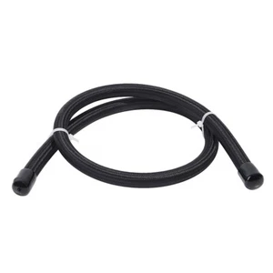 LokoCar 6AN PTFE E85 Fuel Line Hose Nylon Braided 3.3FT Black 5/16 Inch ID - Picture 1 of 17