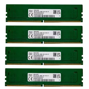 Hynix DDR5 32GB (4X8GB) 4800MHz PC5-38400 288-Pin 1RX16 UDIMM Desktop Memory Ram - Picture 1 of 5
