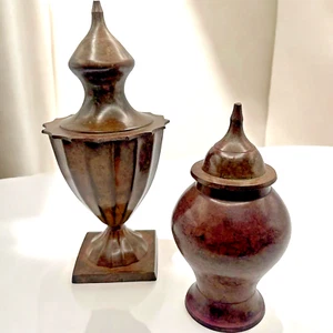 Elegant Expressions Metal Birch Jar and Ginger Jar with Lids 1999 Home Decor Vtg - Bild 1 von 19