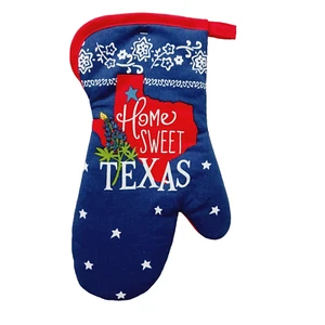 Guante para horno Kay Dee Designs cocina hogar dulce Texas Bluebonnets estrella solitaria nuevo con etiquetas NUEVO - Imagen 1 de 5