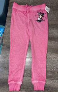 Girls Sz 6/6x Disney Minnie Mouse Pink Sweat Pants Joggers Nwt - Picture 1 of 4