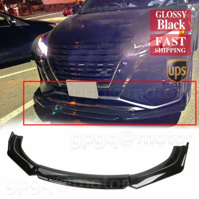 For Nissan Kicks JDM-Style Glossy BLK Front Bumper Lip Splitter Spoiler Body Kit - Image 1 of 4