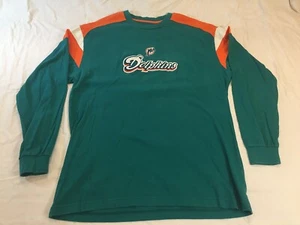 Miami Dolphins Men's Long Sleeve T-Shirt Size L NFL Tagless - Picture 1 of 3