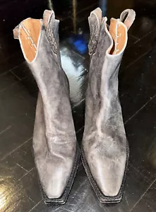 WE THE FREE WADE HEAVILY DISTRESSED ANKLE BOOT WASHED BLACK 8/38 - Picture 1 of 12