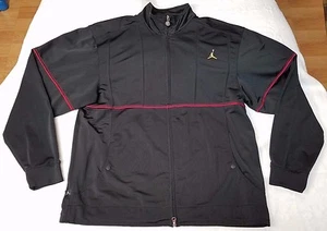 Chaqueta de pista Jordan con cremallera completa para hombre talla XL negra/roja/dorada - Imagen 1 de 12
