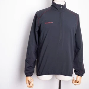 Mammut Herren Schwarz SoftShell Winddicht Langarm Half Zip Pullover Gr. M - Bild 1 von 11