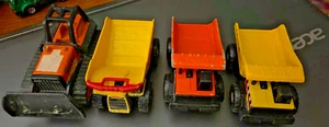 TONKA mini Trucks - Lot of 4 with 3 different dump trucks!  3-3.5 inch metal! - Picture 1 of 6