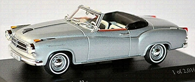 Borgward Isabella Coupe Cabriolet 1959 Silver Metallic 1:43 Minichamps - Image 1 of 3