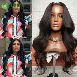 Natural Wave V Part Wigs Brazilian Human Hair No Leave Out Glueless V Shape Wigs