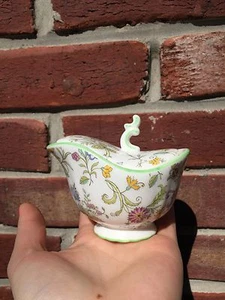 Platillo de mostaza mermelada floral Palais Royal Fine Bone China ÚNICO - Imagen 1 de 8