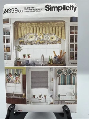 SIMPLICITY 9399 WINDOW CURTAINS ROMAN BLINDS VALANCES Sewing Pattern Skill: EASY - Image 1 of 2