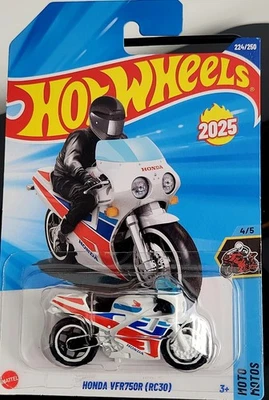 2025 Hot Wheels Honda VFR750R (RC30) #224 Moto 4/5 Combined Shipping  Foto 1 de 2