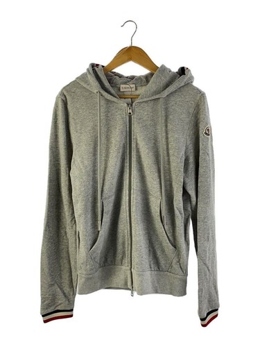 Felpa con cappuccio zip MONCLER MAGLIA CARDIGAN M cotone grigio tinta unita G10918G74200 usata