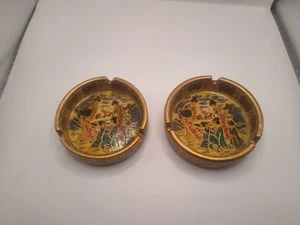 2 Ceramic Chinese Geisha Girl Ashtray Beautiful Free Shipping - Imagen 1 de 4