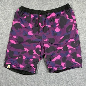 A Bathing Ape lila tarnfarbene Wendeshorts schwarz Ape Bape sportlich Größe XL - Bild 1 von 7