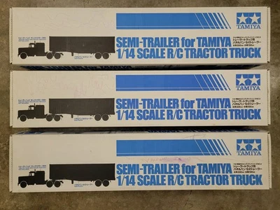 НОВЫЙ В КОРОБКЕ! Полуприцеп Tamiya в масштабе 1:14 56302 для радиоуправляемого трактора грузовика - Изображение 1 из 4