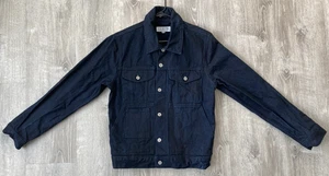 Gustin Selvedge Denim Trucker Jacket Men's Medium Dark Blue - Picture 1 of 19