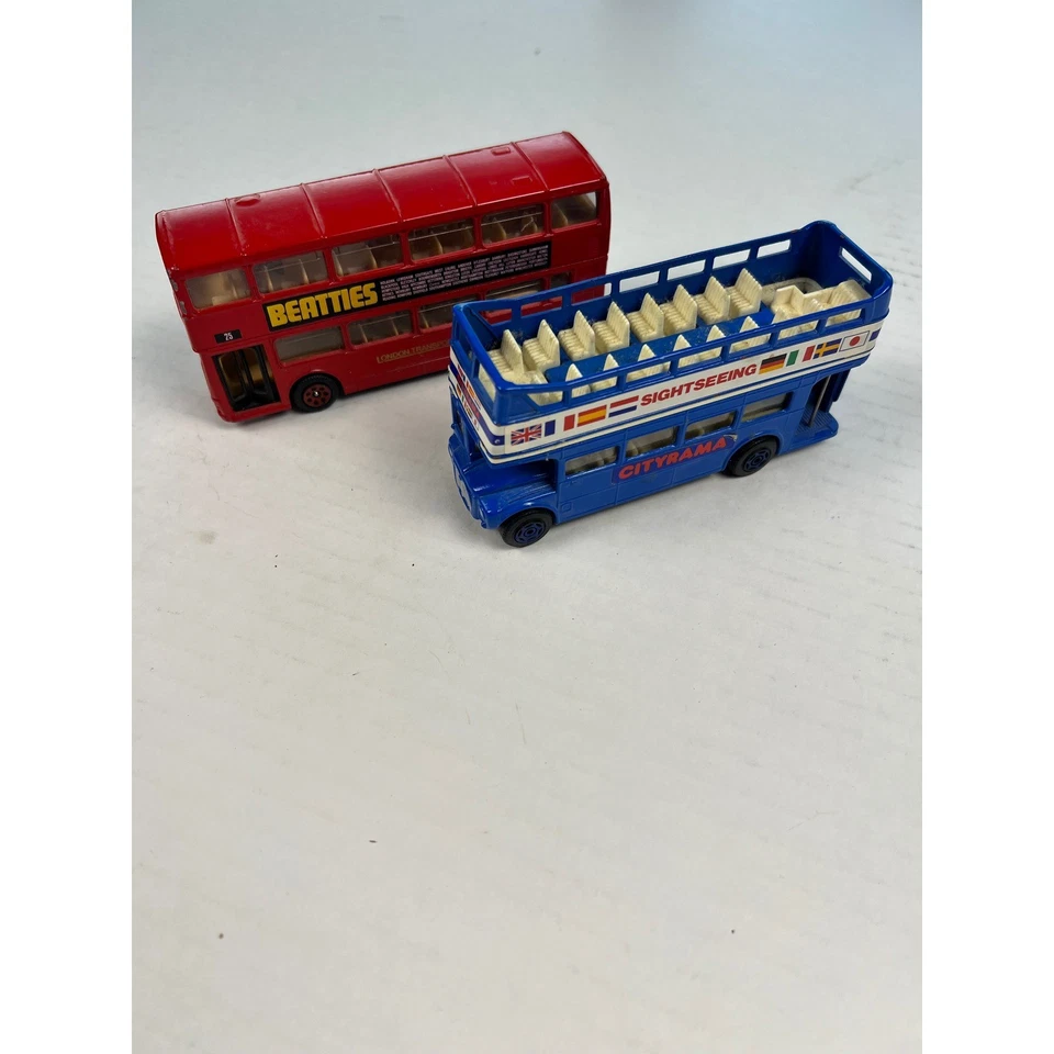 Lot of 2 Vintage Corgi Diecast London Double Decker Buses Beatties Toy Vehicles - Image 1 of 4