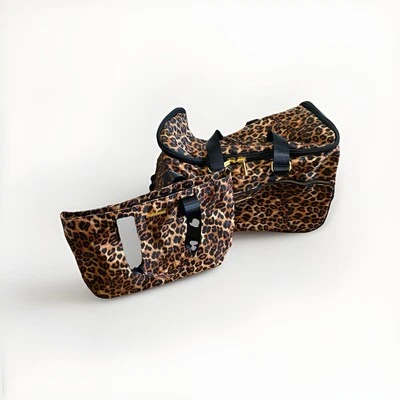 JOY MANGANO Leopard Rolling collapsible Weekender W/Tote Bag EUC Spacious, Light - Image 1 of 4