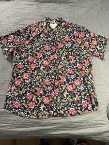 Men’s Original Weatherproof Vintage Floral Shirt Sleeve Shirt Collar Button Up. - Picture 1 of 7