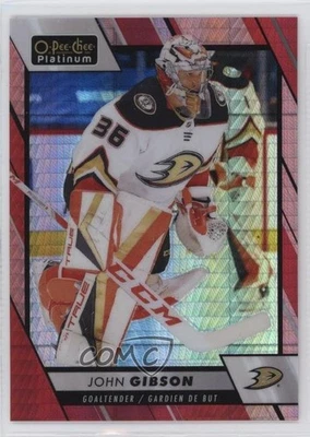 2023-24 O-Pee-Chee Platinum Red Prism /199 John Gibson #116 - Image 1 of 2