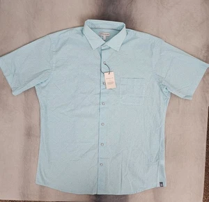 Peter Millar Crown Button Down Mint Short Sleeve Shirt Men's Size Large New - Picture 1 of 10